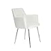 Produktbild Premier Housewares 2403162 Stuhl, Kunstleder, verchromte Beine, 59,5 x 60 x 79 cm, Weiß