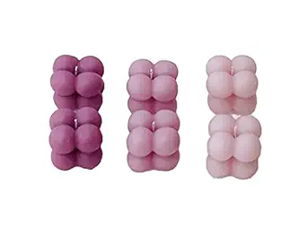 Yellow Petal Paraffin And Soy Wax Cube Candle, French Lavender