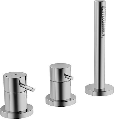 Hansa Hansastela Fertig-Montageset Einhebelmischer für alle 3-Loch-Einbausets, chrom, 57319011