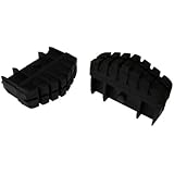Hailo 9911-001 - Pack de 2 tacos antideslizantes con superficie total de apoyo para largueros de escalera de 85 x 25 mm