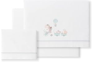 INTERBABY Sábanas coche de paseo Jirafa Bicicleta blanco y verde