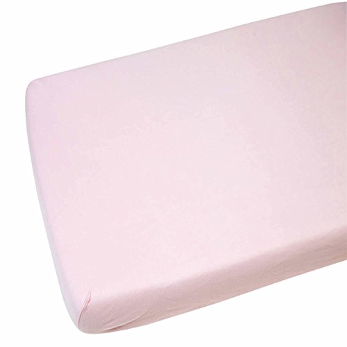 2x Crib Jersey Cradle Fitted Sheet 40 x 90cm Pink