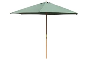 SunTime 2.7m Hardwood Green Market Parasol