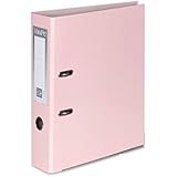 1 x Pastel Pink A4 Large 75mm Lever Arch Files Folders Metal Edge &amp; Finger Pull Stationery Document Storage Paper Office School