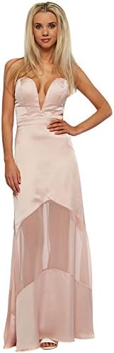 Jarlo Elizabeth Maxi Dress In Blush Pink UK 14 Baby Pink
