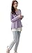 Bearsland Women's Maternity and Breastfeeding Nightgown Purple UK Size Medium