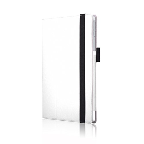 Microsoft Surface Pro 4 Cover Tasche mit praktischer Stand Funktion Case aus robustem Kunstleder und zusätzlicher Displayschutz Glas kombiniert Schutz und Design für Ihr Microsoft Surface Pro 4 Hülle Case in Weiss von UC Express® - 7