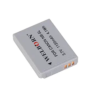 WELBORN NB5L Rechargeable Battery Pack compatible with Canon Digital IXUS 870IS,970IS,980 IS,990 IS ,90IS| Power Shot SD880 IS ,SD790 IS,SD890 IS,SD990 IS ,SD970 IS , S100 , S110 ,SX200 IS,SX210 IS,SX220 IS,SX230 IS | Canon Camera Battery