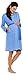 Zeta Ville Women's Nursing Nightdress Robe Labour Hospital Gown MIX & MATCH 552c (Robe - Blue, UK 14/16)