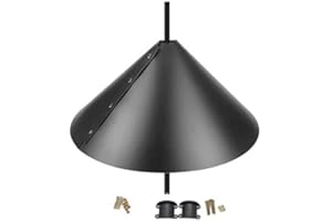 Eteslot Eichhörnchen-Schallwand-Set, 45,7 cm, schützender Vogelhausschutz, umwickelbare Eichhörnchenschutz-Schallwand, wiederverwendbar, waschbären- und eichhörnchensicher, mit Zubehör