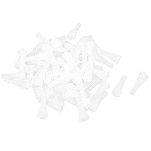 sourcingmap® 60Stk 21mmx7,5mmx4mm Silikon konische Gummistopfen Stecker weiß