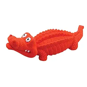 Goofy Tails Zoozies Crocodile Squeaky Toy for Dogs | Non Toxic Natural Rubber Toy for Dogs