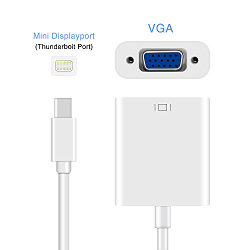 Mini DP auf VGA,Yica Mini DisplayPort auf VGA Adapter Kabel Konverter 1080p unterstützt für Apple MacBook, MacBook Air, MacBook Pro, iMac, Mac mini, Microsoft Surface Pro/ Pro 2/ Pro 3, Lenovol Thinkpad usw - 2