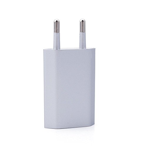 iProtect USB Netzteil Slim Charger für alle Kabel mit USB Anschluss in gummiert silber matt - 2