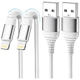 LumFocus 1M+2M iPhone Charger Cable Fast Charging,[MFi Certified],iPhone Cable Fast Charging Nylon Braided USB-A to Lightning