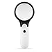 Produktbild Fangfang GAO magnifier Lupe mit 3 LED-Leuchten 10X 20X Handleuchtlupe Super High Clarity Lightweight - Weiß und Schwarz