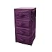 Material Drawer Cabinet with 4 Drawers, Purple