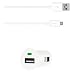 Produktbild Original Lanboo® 2in1 KFZ Auto Lade Set mit microUSB Ladekabel Datenkabel + KFZ Adapter Ladegerät für Alcatel OT-997D - Weiss