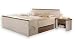 Produktbild BETT DOPPELBETT BETTANLAGE MIT NACHTKOMMODEN PINIE WEISS LUCA KOMFORTHOEHE 180 x 200 CM