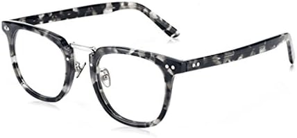 Taiyangjing HAIYING Glasses Fashion Lovely Unisex Clear Lens Geek Retro Unisex Glasses, Gloss Black Frame, Full UV Protection (Color : White)