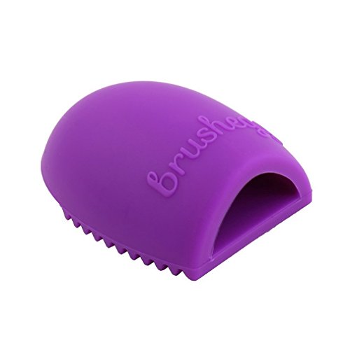 Befaith Makeup Brushes Massage Tool Cleaner Finger Silicone Glove, Purple