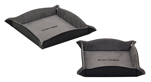 Friedrich|23, 2er Ablage-Set, Faltbar, Klein 19,5 x 0,5 x 19,5 cm, Gro 22,5 x 0,5 x 22,5 cm, Feinsynthetik, Schwarz, 20082-2 Friedrich|23, 2er Ablage-Set, Faltbar, Klein 19,5 x 0,5 x 19,5 cm, Gro 22,5 x 0,5 x 22,5 cm, Feinsynthetik, Schwarz, 20082-2