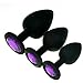 Produktbild UErótico 3pcs Anal Plug, Anfänger Schmuck Anal Butt Plug Sex Toys Anal Trainer Spielzeug für Frauen, Männer und Paare Schwarz 3size