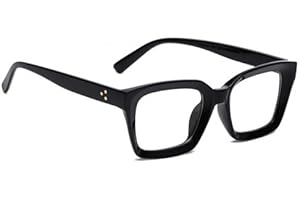 Homirty Occhiali Luce Blu Uomo e Donna, Montatura per Occhiali con Lenti Trasparenti, Cornice Quadrata Occhiali, Montature per Occhiali Alla Moda Accessori, per la lettura di giochi PC