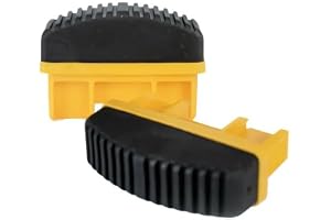 DRABEST - Halkfria Stegfötter för Industriella stegar - 60x20x50mm - 2 st - med Gummitillägg - Halkfria Fötter, Ersättningsfö