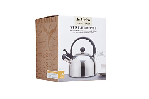 comprare on line Kitchencraft Le' Xpress induction-safe Stovetop fischio bollitore, 1,4 litri, in acciaio inox prezzo