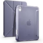 Kilifplus Apple iPad Mini 2021 (6.PU Leather Yumu with Foldable Stand with Case Tri Folding Silicone Pen Partition Compatible with Generation)