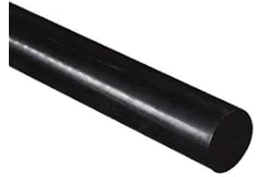 J&A RACING INTERNATIONAL Tube rond en polyéthylène haute densité Grade A PE 500 Noir 15 mm de diamètre x 300 mm de long