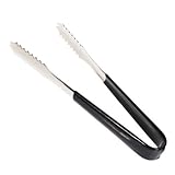 Material: Acero inoxidable qingsun Pinzas para azúcar Hielo Clip Alimentos Acero Inoxidable Clip herramientas para barbacoa Uso Doméstico con mango de goma (1 pieza)
