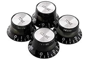 SimpleLife 2 Tone 2 Volume Manopole per Controllo Chitarra Silver Hat Bell Top per Gibson Les Paul SG