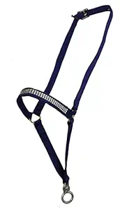 Globe International Adjustable Dark Blue Cow Halter Horse Rope Halter Adjustable Cattle Halter