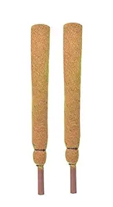 coir garden plant support stick - coco pole 2 feet (61 cm) - 2 pieces
