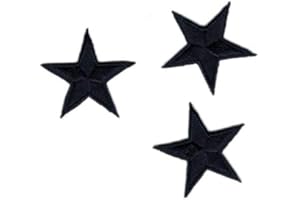 FILOUFACE Ecusson Thermocollant 3 Petites ETOILES Coloris Marine 3 x 3 cm