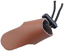 2 Pcs Archery Hunting Finger Guard Leather Finger Tab Single Seam Glove