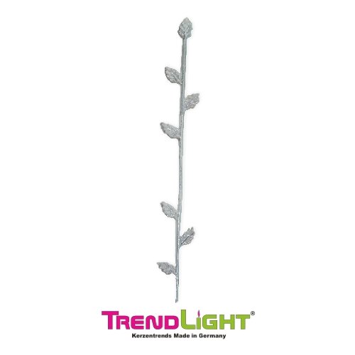 Wachsornament Ranke silber 12x2 cm 2 Stück