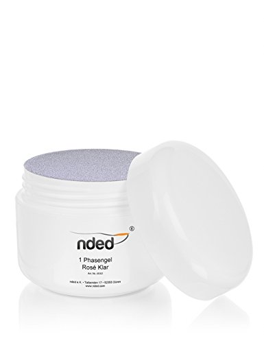 1 Phasen-Gel – 3-in-1 UV-Gel – All-in-One-Gel – Glanz-Gel, Rosé – Klar, mittelviskos, NDED 30 ml, UV geeignet, säurefrei - 3