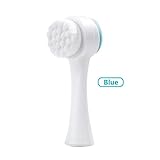 2 cepillos en 1 (multiuso) cuentan con cerdas suaves y finas en un lado y almohadilla de silicona exfoliante en el otro. brindándole a su rostro la mejor experiencia de limpieza. Cabezal de cepillo de doble cara, diseño fácil de usar, también puede masajear el rostro mientras se lava