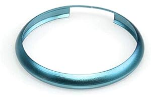 Oldbones Alumnium Smart Key Fob Ring Rim Trim Cover Replacement For R55 R56 R57 R58 R59 R60 In Azure Blue