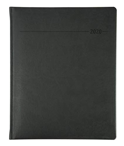 Manager-Timer Tucson schwarz 2020 (22 x 27) - 1 Woche 2 Seiten - 160 Seiten - Cheftimer - Tucson-Einband - Terminplaner - Notizbuch