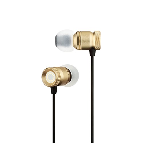 GGMM Nightingale Auricolare In-Ear Stereo con Filo, Premium In-Ear Earphone Stereo Bass Headset Metallico , Cuffia isolamento acustico con Micro e Multifunzione Pulsante, 3.5mm Universale e il cavo 1 2 m per iPhone, Smartphone Android e Lettore MP3