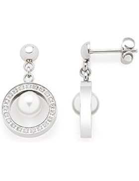 Leonardo Jewels Damen Ohrringe Orbita Edelstahl Glas silber 016339