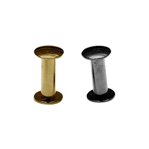 Preisvergleich Produktbild Kacperek Schraubnieten Gürtelschrauben Buchschrauben Nieten zum Schrauben 15mm gold 10Stücke