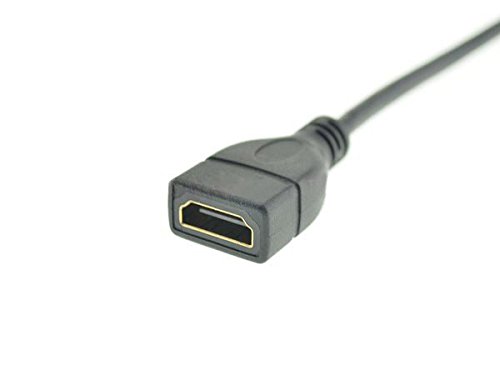 System-S 90° Grad gewinkelt Winkelstecker Mini-HDMI male auf Standard HDMI female Kabel Adapter - 2