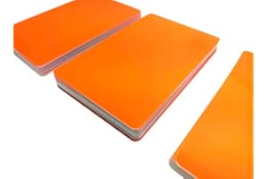 KARTENSTUDIO 100 Plastikkarten in Premium Qualität | Wählen Sie aus über 30 unterschiedlichen Farben | Geeignet für alle Plastikkartendrucker (Orange)