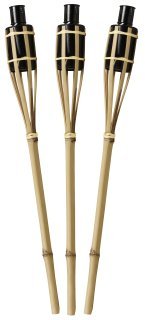 Preisvergleich Produktbild Gartenfackel aus Bambus, ca. 60cm, 3er-Set