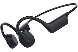 HEITCING Bone Conduction Headphones，Open Ear Wireless Headphones with Mic, IP55 Waterproof Sports Head phones，Bluetooth 5.3, for Running, Cycling, Workout，USB C Fast Charge